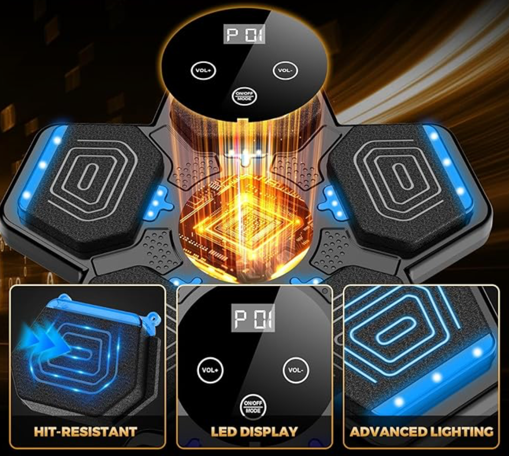 Music Boxing Machine, Interactive Punching Trainer with Boxing Gloves