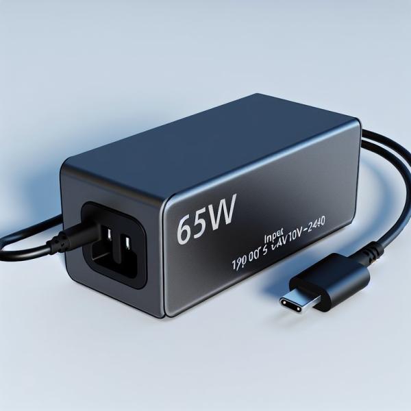 65W Desktop Power Supply Adapter with Type C Charging Wire 100-240V