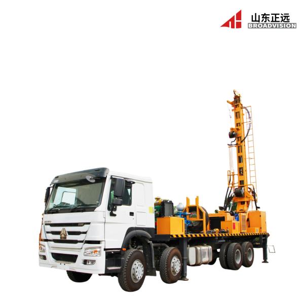 Perforadora rotativa compacta montada sobre camión de 500 m, 110 kW, ahorro de energía para construcción