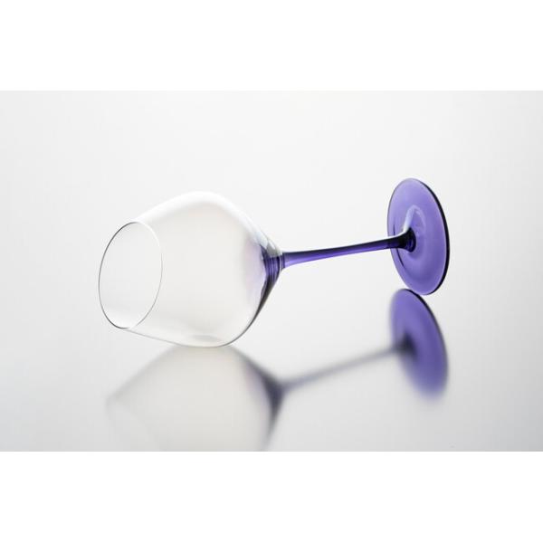 Lead Free 550ml Glass Drinking Goblets 19 Ounce Angled Iridescent Wine Glasses