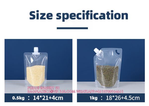 Beer Spout Pouch With Handle Grain Storage Bag With Spout Large Capacity Liquid Doypack With Spout Bag