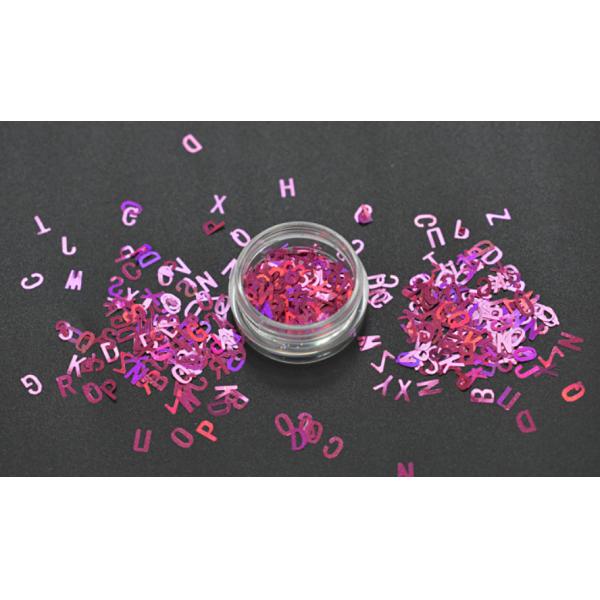 Excellent Nail Art Effect Poly Holographic Chunky Glitter Letter Shape Glitter Mix for Crafts within 365 Colors