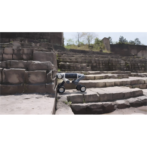Lightweight Wheel-legged Robotic Dog with IP66 Protection and 15kg Payload for Extreme Environments