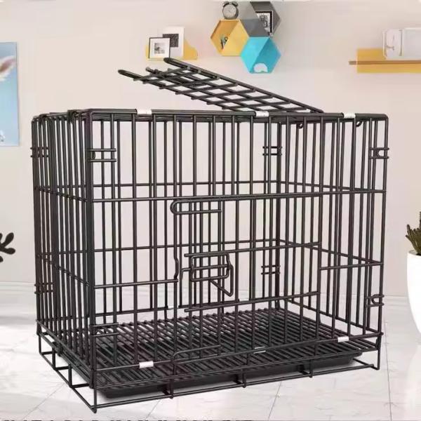 Quadrate Dog Cat Cages Bottomless Stainless Steel Dog Cages Breathable