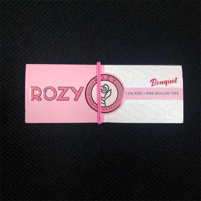 Papel de rolamento fino rosa para cigarros com ponta de filtro