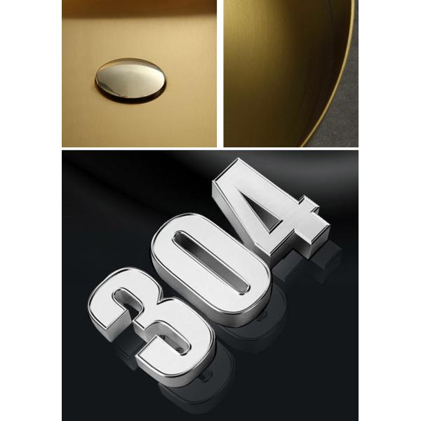 Luxury Metal Sink Pedestal , Freestanding Pedestal Basin Stainless Steel 304 Material