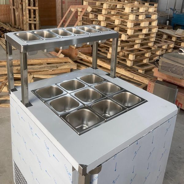 Fast Food Restaurant Salad Preparation Fridge Customized 9 Pans