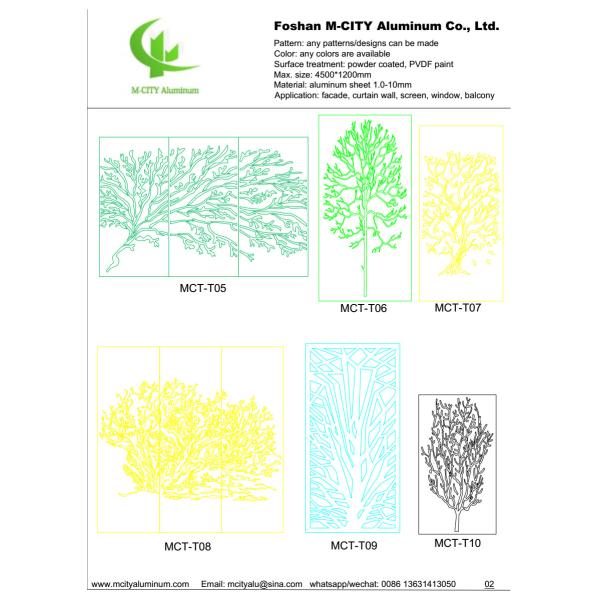 Дерево Алюминиевый перфорированный лист для фасадной облицовки ограждения садового закрытия экрана с 2 мм толщиной лазерной резки