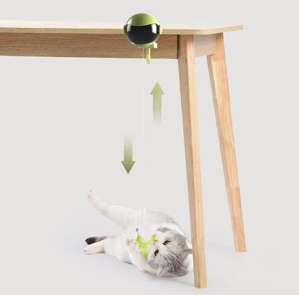 Plastic Automatic Lifting Cat Ball Toy Electric Cat Self Playing Toys Adjustable
