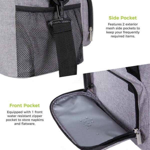 Oxford Lunch 15L Picnic Cooler Bag For Food And Drink