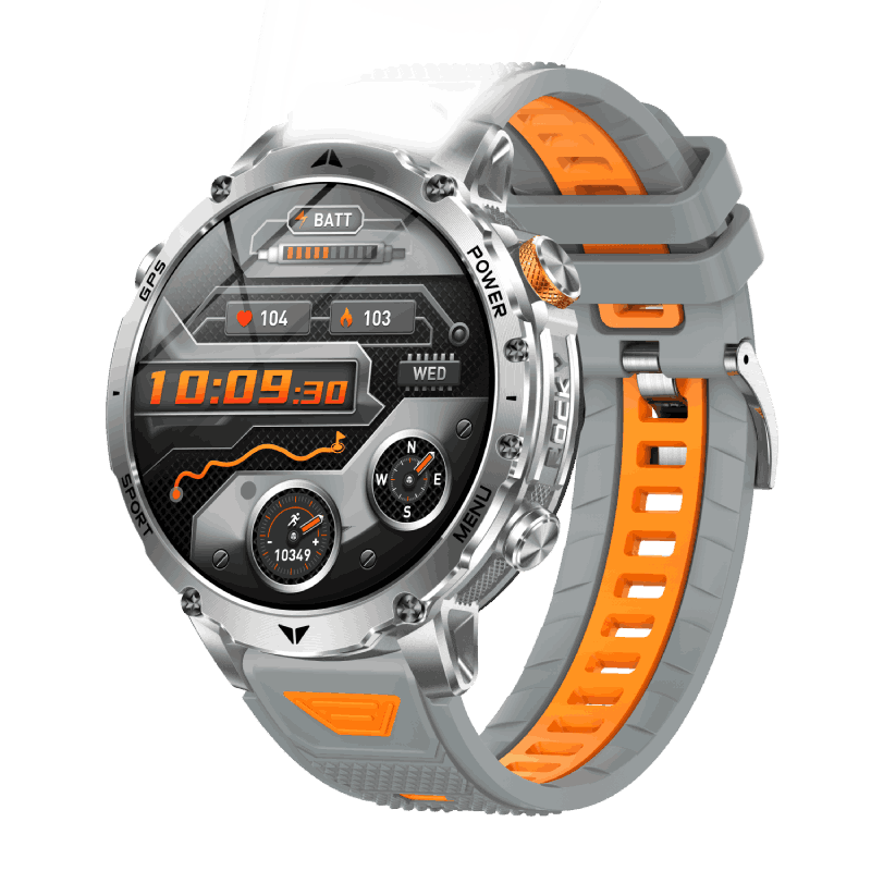 Outdoor GPS Smart Watch with IP68 Waterproof, 1100mAh Battery, and Bluetooth 5.2 Calling