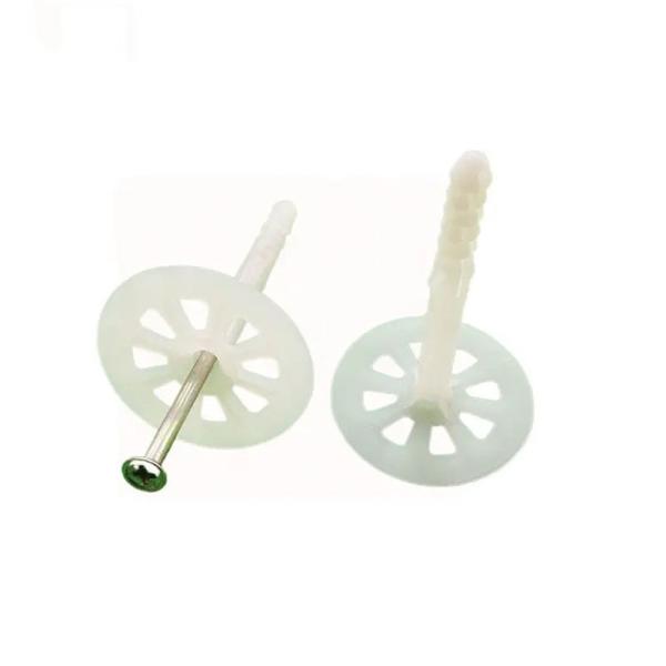 50mm White Plastic Heat Plastic Insulation Fastener Anchor With Weather And Heat Resistance