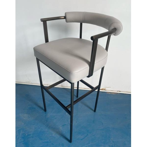 High Density Sponge Wrapped Vinyl Barstool Chair With Metal Stainless Steel