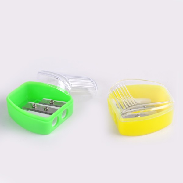 custom with cover bin double hole plastic cheap jumbo pencil sharpener