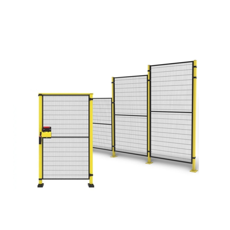 Industrial Robot Safety Fence Designed With Welded Mesh Panels And Corrosion