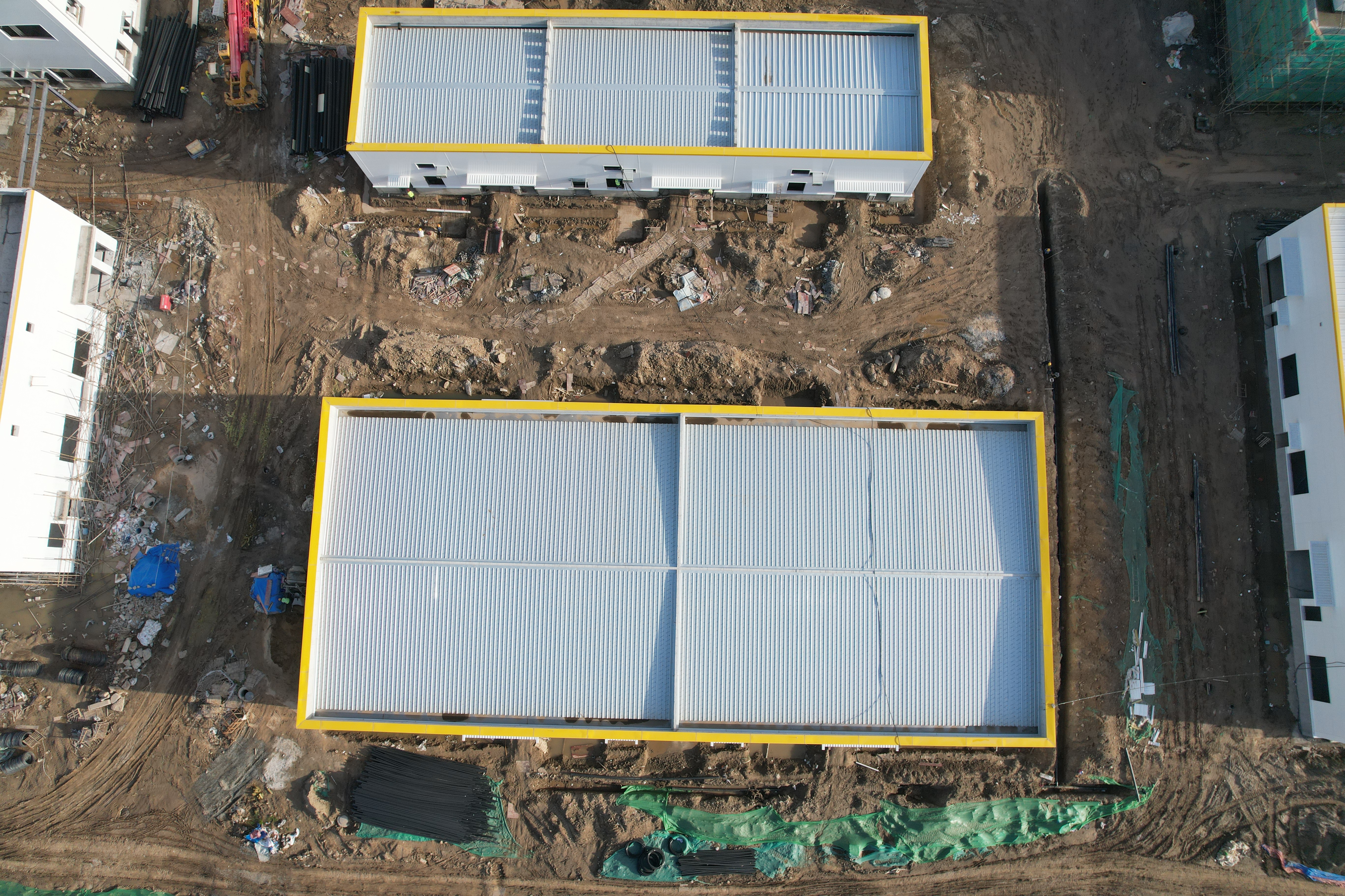 Portable disassembled metal building set industrial workshop freight storage