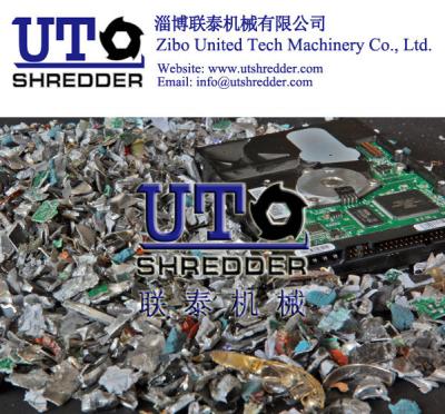E scrap hard drives shredder 2 shaft intelligent low noise shredder/crusher/E-waste cutting machine/hard disk shredder