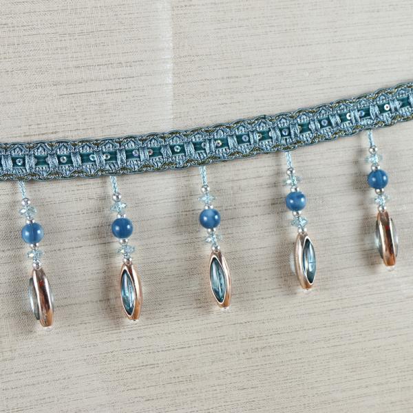 Handmade fashionable chain beads lace tassels fringes for curtain/sofa/pillow decoration