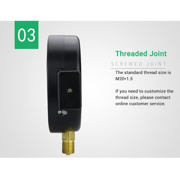 150mm 60bar 1.6% Bottom Connection Pressure Gauge with Remote Resistance Manometer