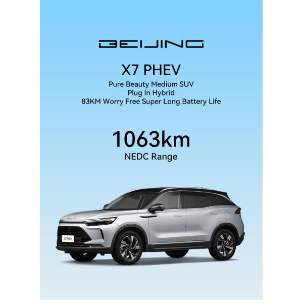 2023 Beijing X7 PHEV 180km/h Hybrid Car 0km 4 Four Wheel Electric Vehicle 0km Used Cars Left Hand Drive and High Speed