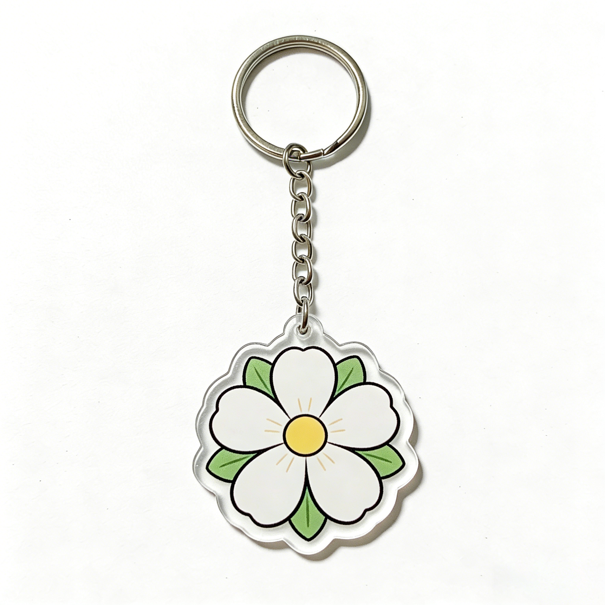 DIY Cute Cartoon Keychain – Custom UV Print on Transparent Acrylic, Multiple Sizes