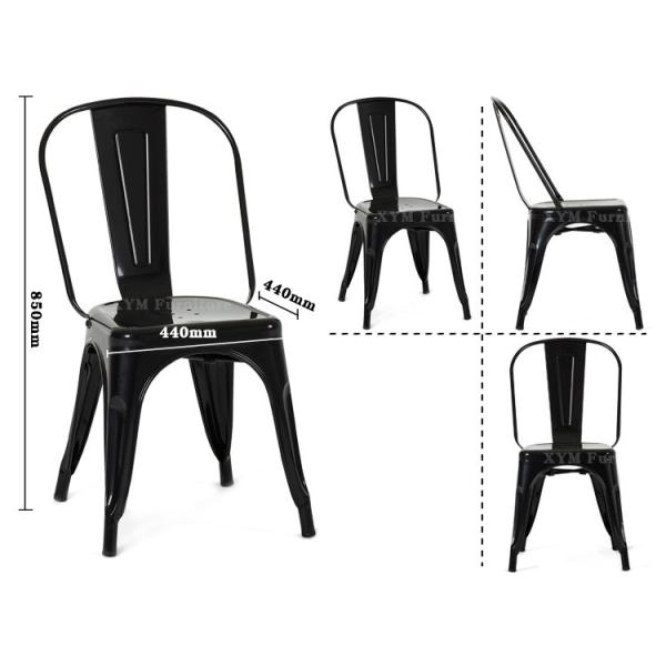 Colorful Outdoor Cafe Poly And Bark Trattoria Side Chair Steel Metal Tolixs