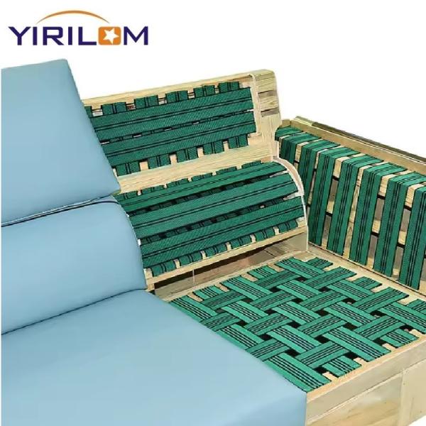Wholesale Sofa Elastic Webbing with 50% Elongation Made from Polypropylene + Rubber Material and Customizable Width 4.7cm/5.0cm for Furniture Upholstery