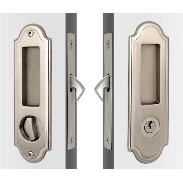 Жилые металлические сдвижные дверные замки с атласным никелевым отделкой