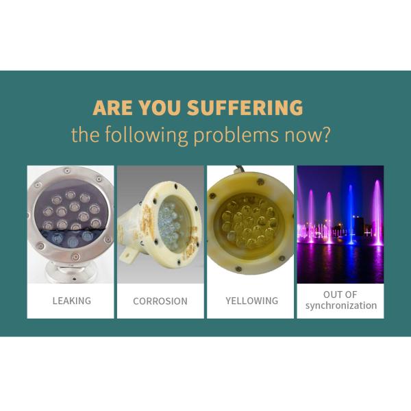 Закаленный свет бассейна фонтана СИД стекла SS316L 200LM DC24V