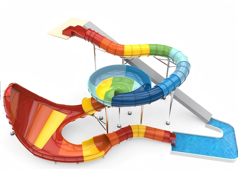 Children Youth Adults Spinning Vortex Water Slide In Water Parks