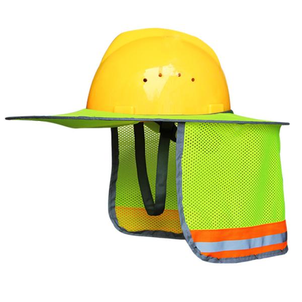 Ergonômico Hi Vis Hard Hat Sombra de Sol Ventilada Sombra de Sol Neck Cover Com Visor