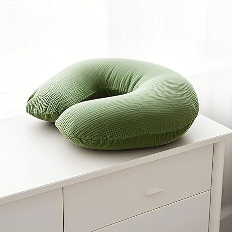 2 Fundas para almohada de lactancia de muselina, fundas suaves y adorables con cierre de cremallera, fundas 100% algodón para almohadas de lactancia