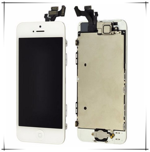 LCD for iphone 5 lcd display touch full screen digitizer+home button+front camera flex cable