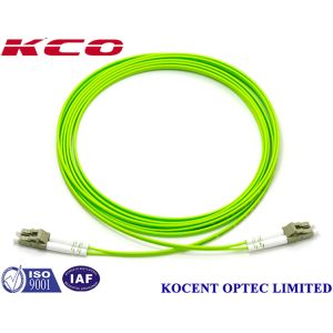 OM5 Multimode Fiber Optic Patch Cord LC Duplex Lime Green 10m 20m 30m Length with 50/125um and ≤0.2dB Insertion Loss