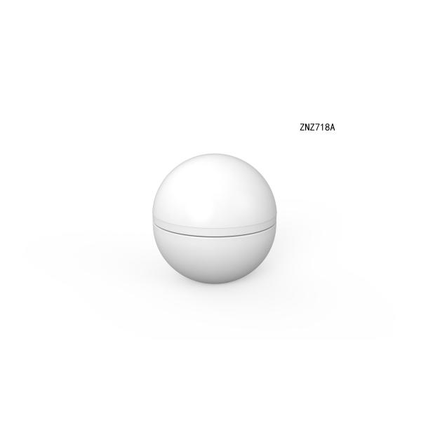 White Spherical PET 2 Oz Cosmetic Jars With Lids Non Spill