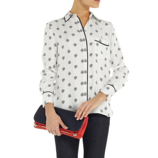 Women Chiffon Printed Blouse With Long Sleeve