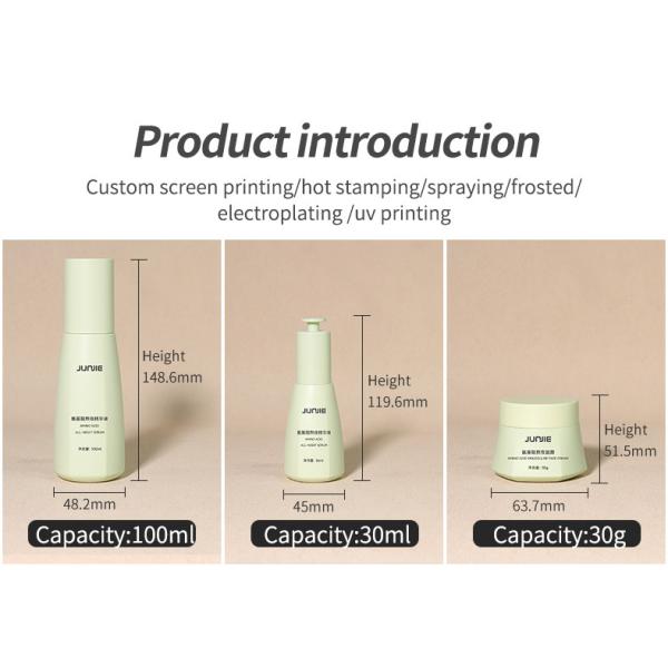 Nuevas llegadas 30ml 100ml PETG Botella de loción de loción de esencia plástica con bomba para el cuidado de la piel Crema facial para ojos de viaje Botellas vacías