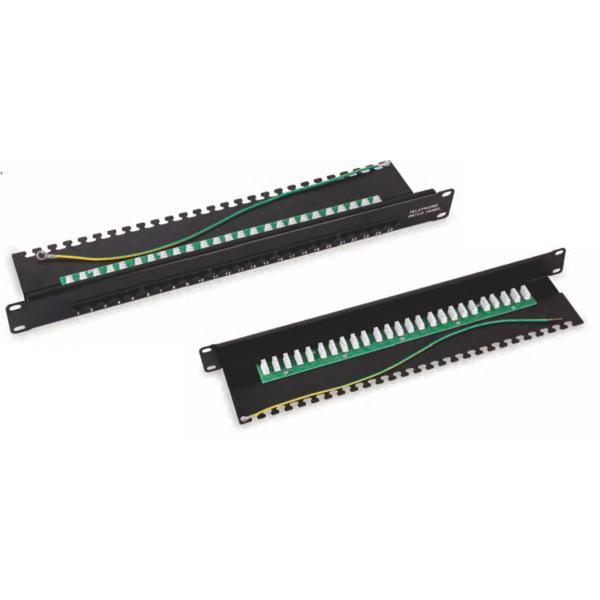25/50 Ports Voice Patch Panel with 8P4C and IDC Contacts for Data Center Accessories
