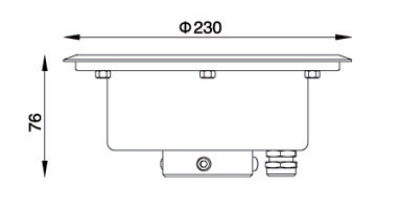 18W Stainless Steel Housing LED Fountain Light With Middle Hole Diameter 65mm