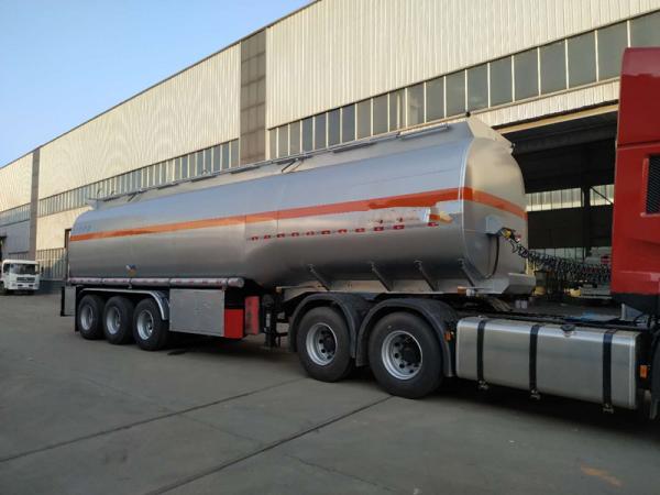 35000L 3 FUWA Axle Aluminum Fuel Tank Semi Trailer Trucks Stainless Steel Oil Tank Truck