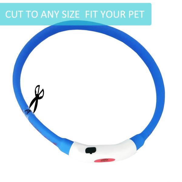 Eye Catching LED Dog Collar USB Rechargeable Personalized Cartoon Cute