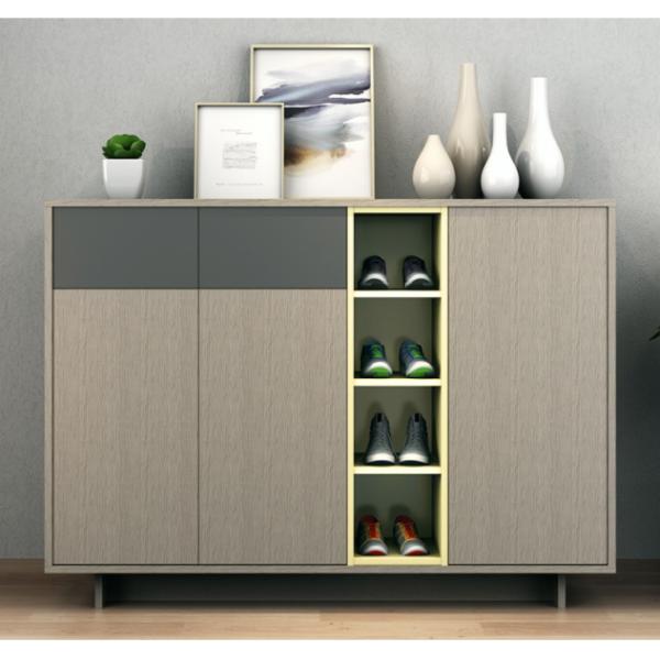 Plywood Slim Wooden Shoe Cabinet Rack Storage Modern Home Furniture 3 Tier