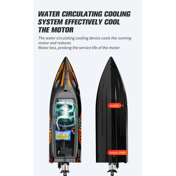 2 CHANNELS Control Electric Boat with 35km/H High Speed and Night Navigation Lights
