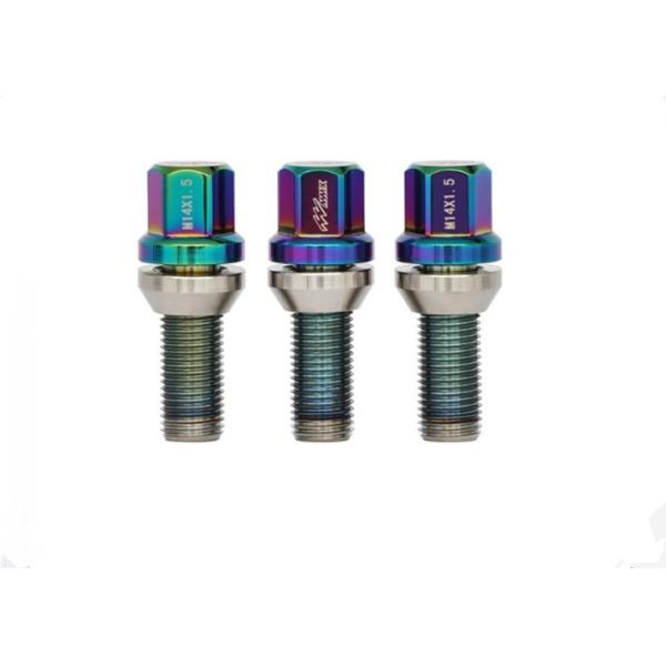 Coloured Titanium Wheel Bolts Car Racing Wheel Nuts And Bolts Anti Corrosion