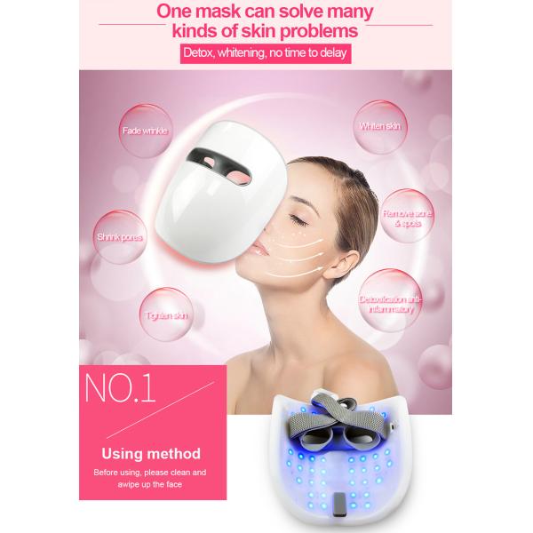 Infrared Facial Rejuvenation 3 Colors Led Facial Mask Red Light For Skincare