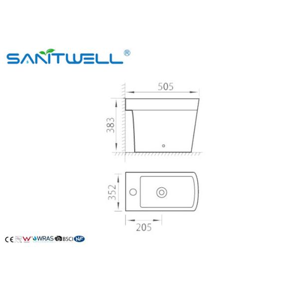 Пол женщин - установленное биде 505*352*383 мм сидения унитаза биде керамическое не электрическое