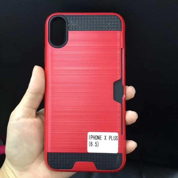 Colorful Metal Brushed with Side Card Pocket Function  Protective Shell For LG V10 V20 K8 2018 Q8 Q7+  LV3 2018 G710 X5