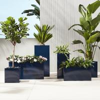 Planteurs en acier élevés de Corten de jardin les grands ont galvanisé des pots de fleur