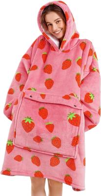 OEM Premium Sherpa Wearable Blanket With Hood One Size Fits All