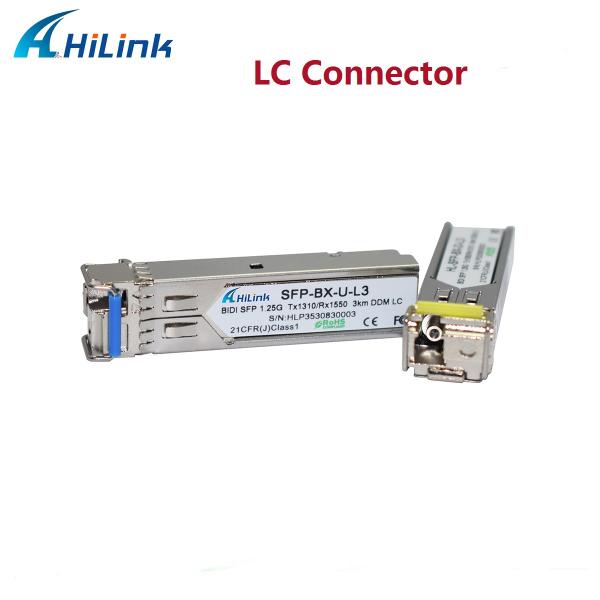 1000BASE WDM 1310/1550nm 3KM LC/SC BIDI SFP Transceiver DOM